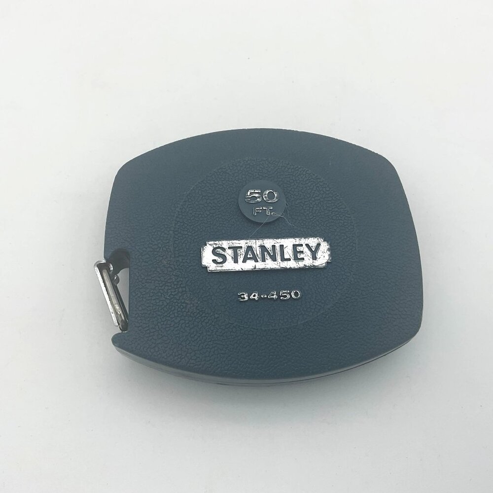 Stanley 34-450 Vintage 50 Ft Hand Crank Mylar Protected Tape Measure Made in USA